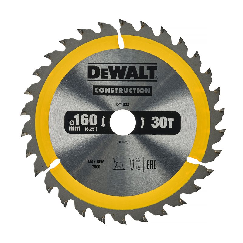 Product Image for Cirkelsågklinga för trä DT1932-QZ, 30T, 160x20 mm