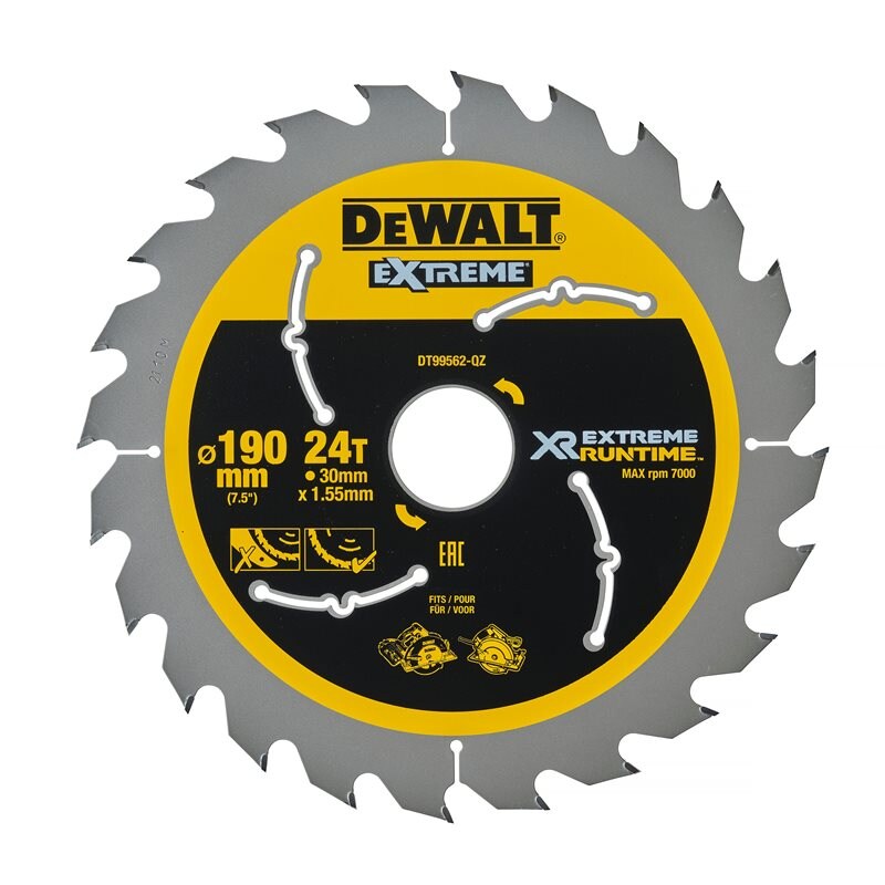 Product Image for Cirkelsågklinga för trä 190x30 mm, 24T,  DT99562