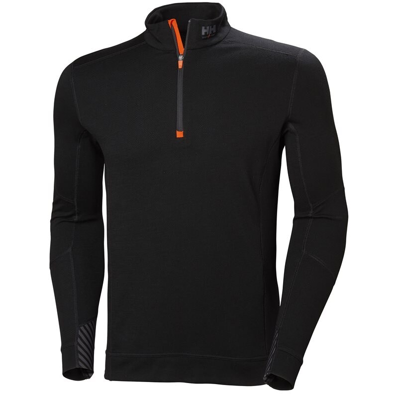Product Image for Undertröja Lifa merino med dragkedja, svart