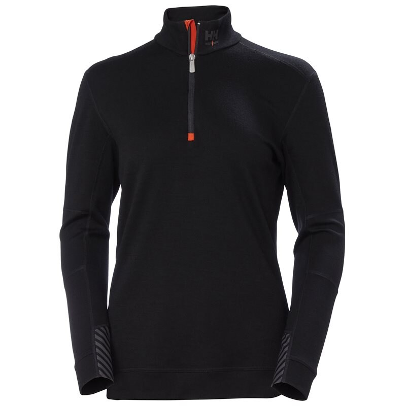 Product Image for Undertröja Lifa merino med dragkedja dam, svart