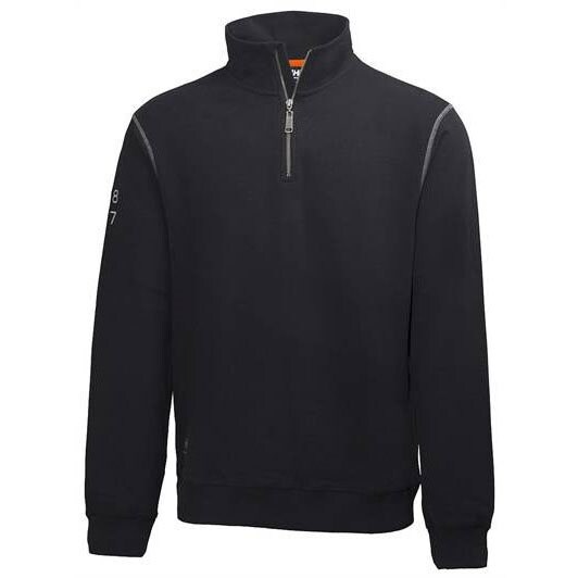 Product Image for Sweatshirt Oxford halvzip, svart
