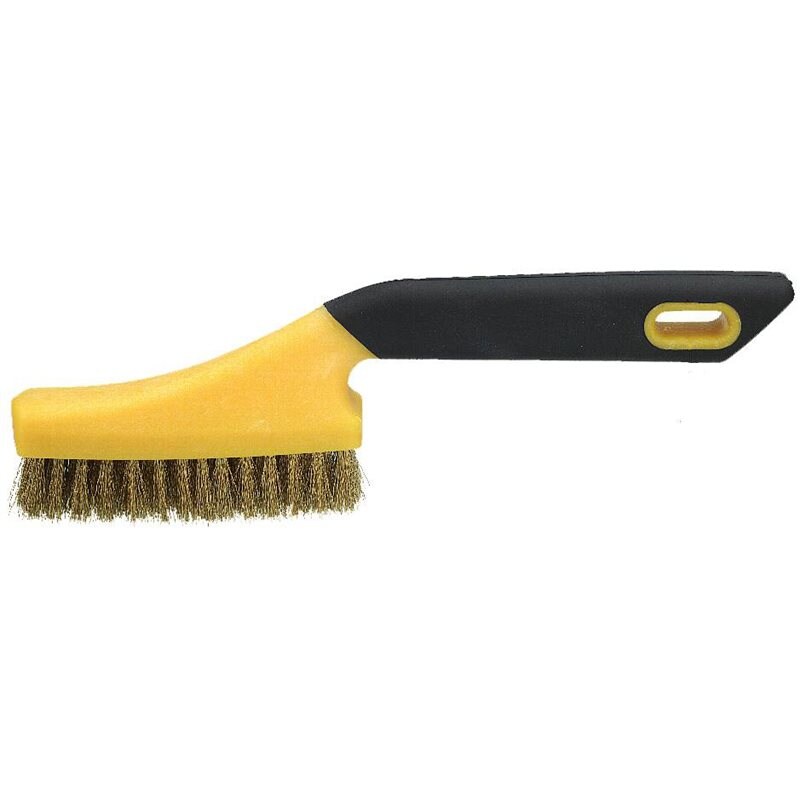 Product Image for Mässingsborste puts 4-rader, ergo gummiskaft, mässing