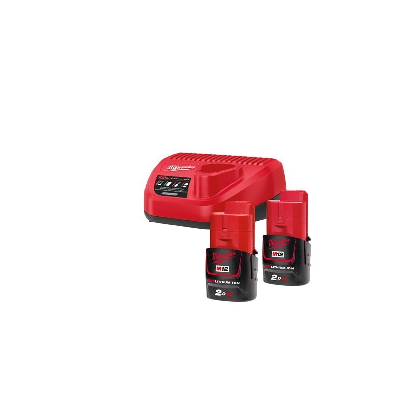 Product Image for Batterikit M12 NRG-202, 2x2,0ah batteri & laddare