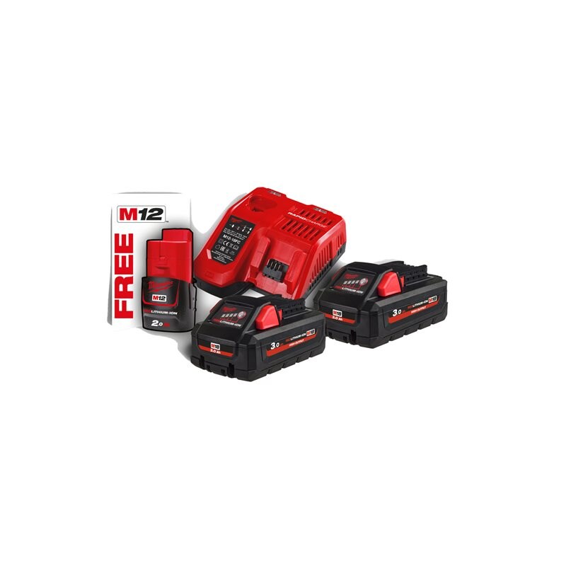 Product Image for Batterikit M18, 2x3.0Ah batterier & laddare