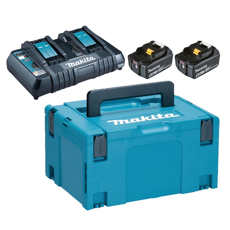 Product Image for Batterikit LXT 18V, 2 st 6,0Ah-batterier, laddare DC18RD & Makpac