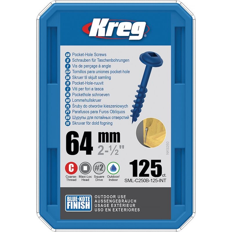 Product Image for Skruv 64 mm Ø. blue-kote. 125-pack SML-C250B-125