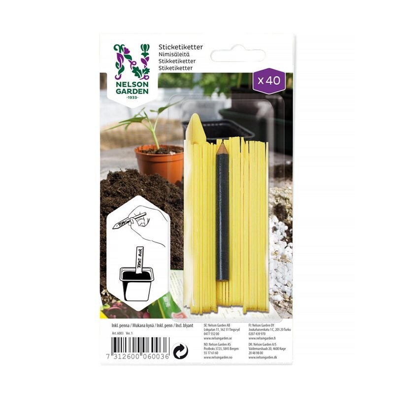Product Image for Sticketikett plast, med penna, 40-pack