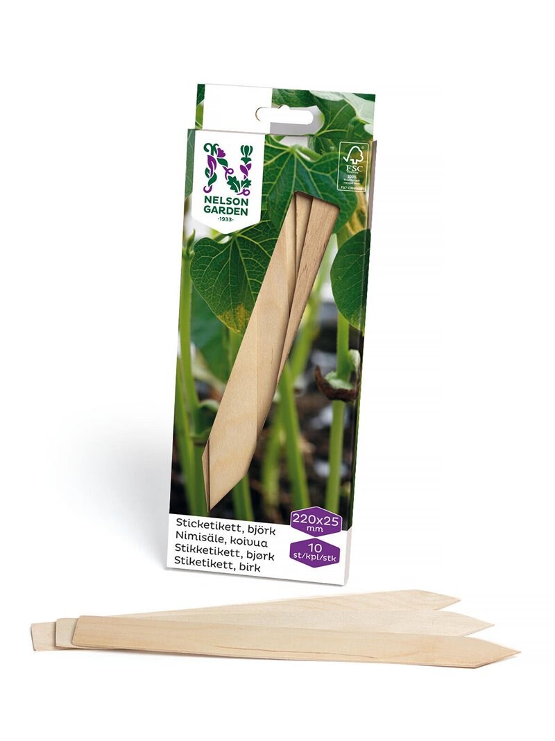 Product Image for Sticketikett trä, 22 cm, 10-pack