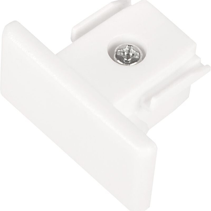 Product Image for Ändstycke LiteTrac Skensystem 1-fas, vit