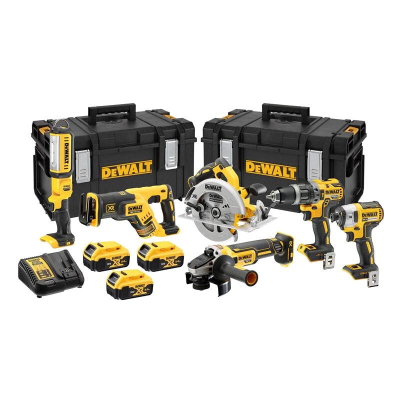 Product Image for Kombikit DCK623P3 18V, med 6 st maskiner, 3 st 5,0Ah-batterier & laddare