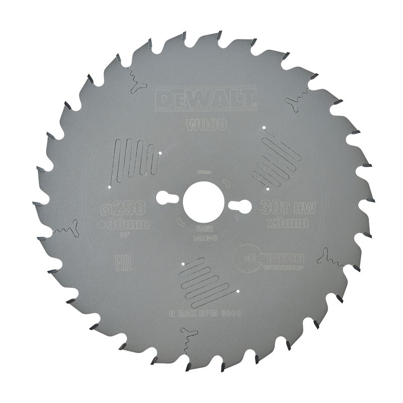 Product Image for Cirkelsågsklinga för naturligt & konstgjort trä, DT4321-QZ, 250x30 mm, 30T