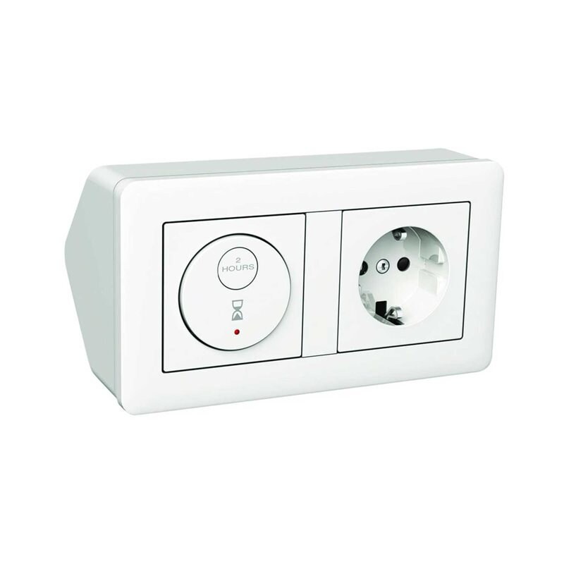 Product Image for Hörnbox, m. timer &amp; vägguttag, Exxact