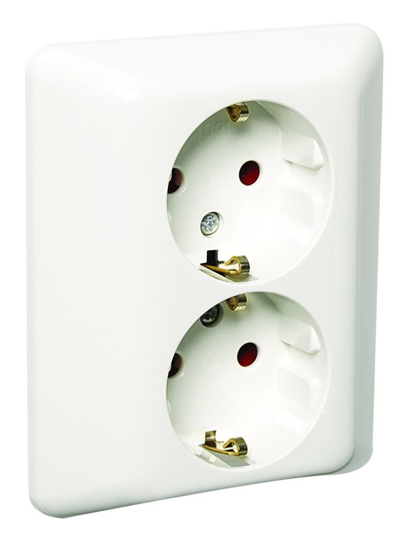 Product Image for Vägguttag 2-vägs RS 440V med delad brunn