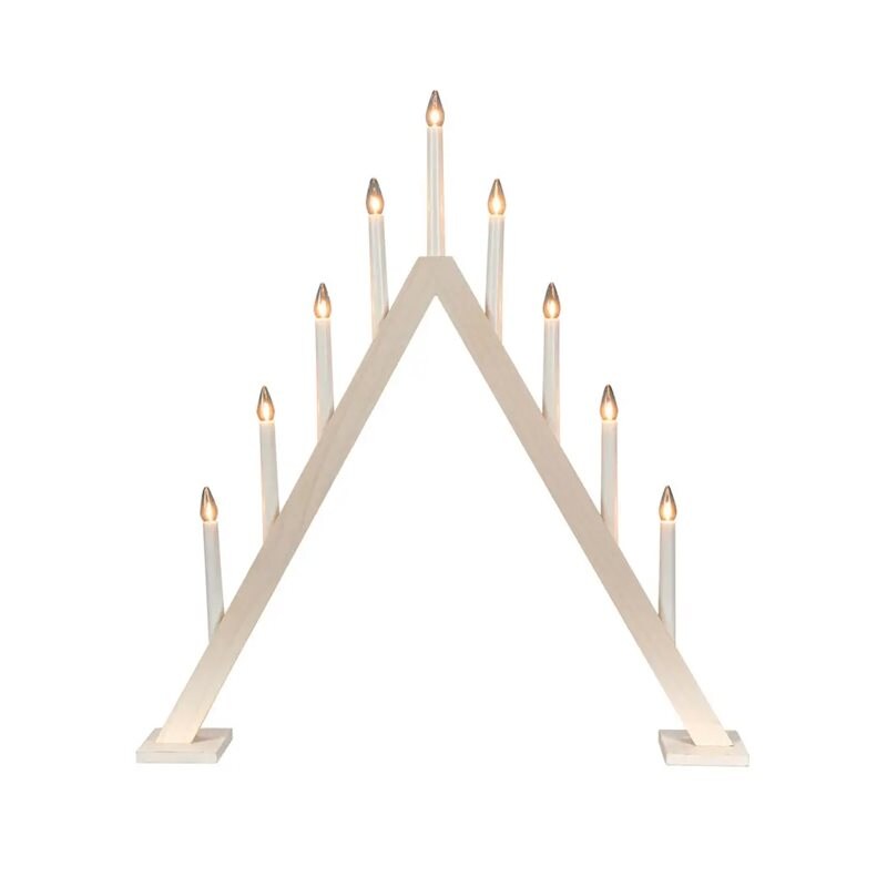 Product Image for Träljusstake 9 Lampor, Vit