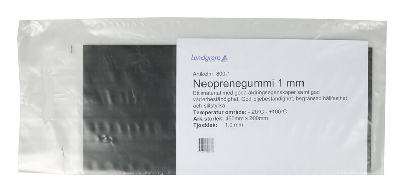Product Image for Neoprengummiark, 1 mm, 500 X 200 mm