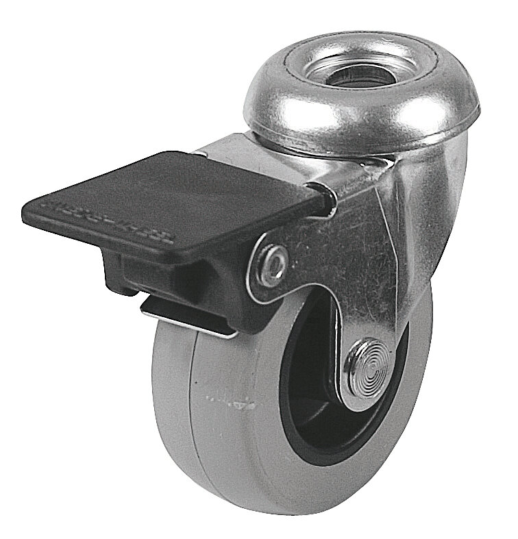 Product Image for Länkhjul med centrumhål, broms, PUR-bana