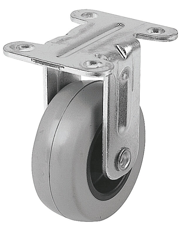 Product Image for Fast hjul med platta, PUR-bana, Ø50 mm
