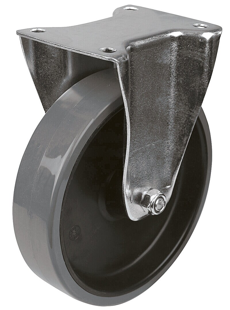 Product Image for Fast hjul med platta, PUR-bana, Ø100 mm