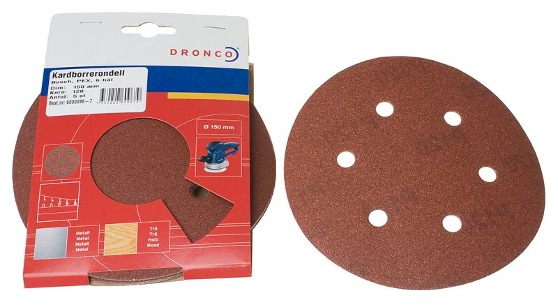 Product Image for Kardborrerondell, 150 mm, 6-hål, 5-pack