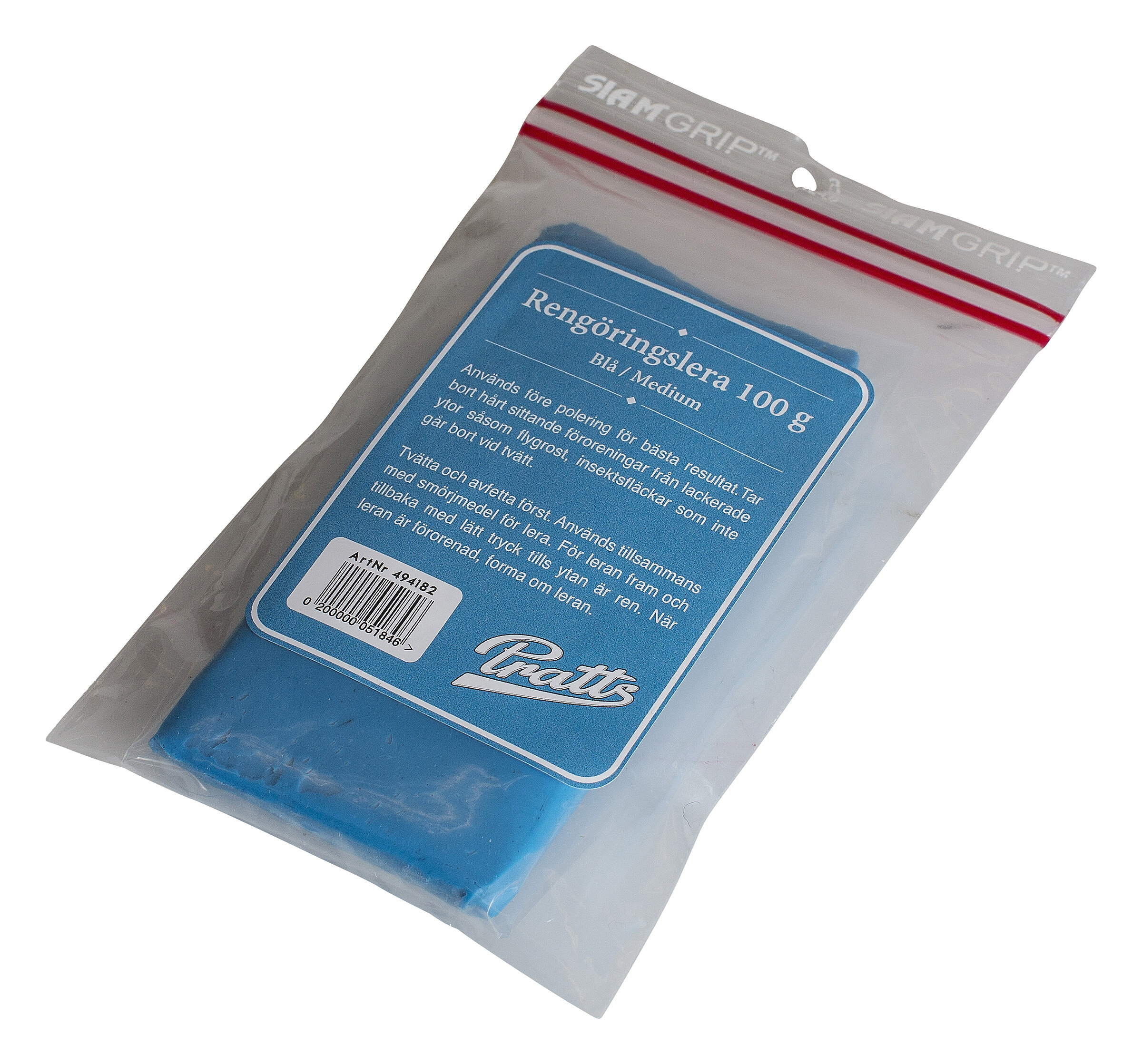 Rengöringslera blå/medium, 100 g