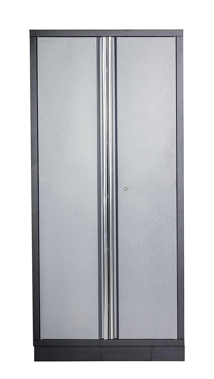 Högskåp silver/svart, 915x458x2000 mm