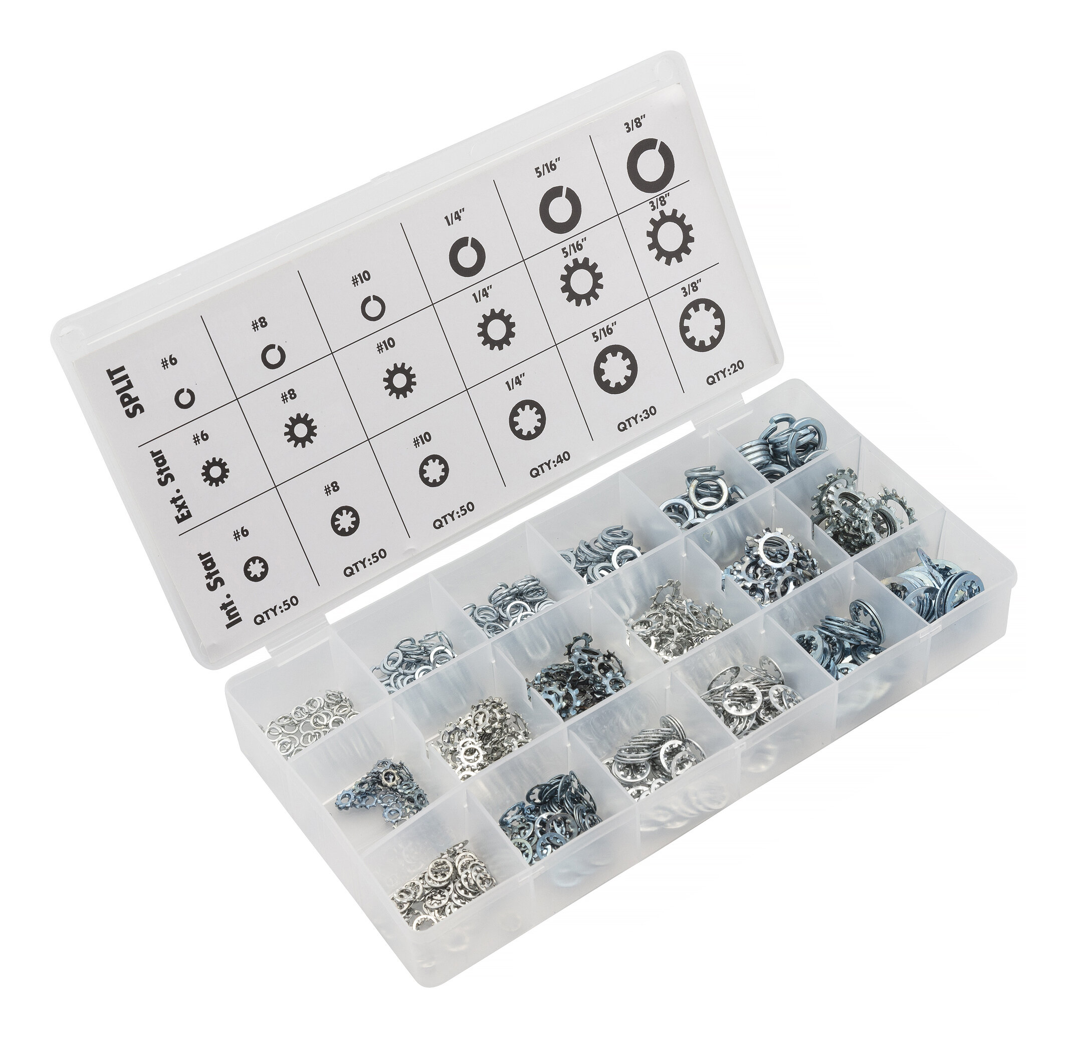 Låsbrickor sats, 720 st