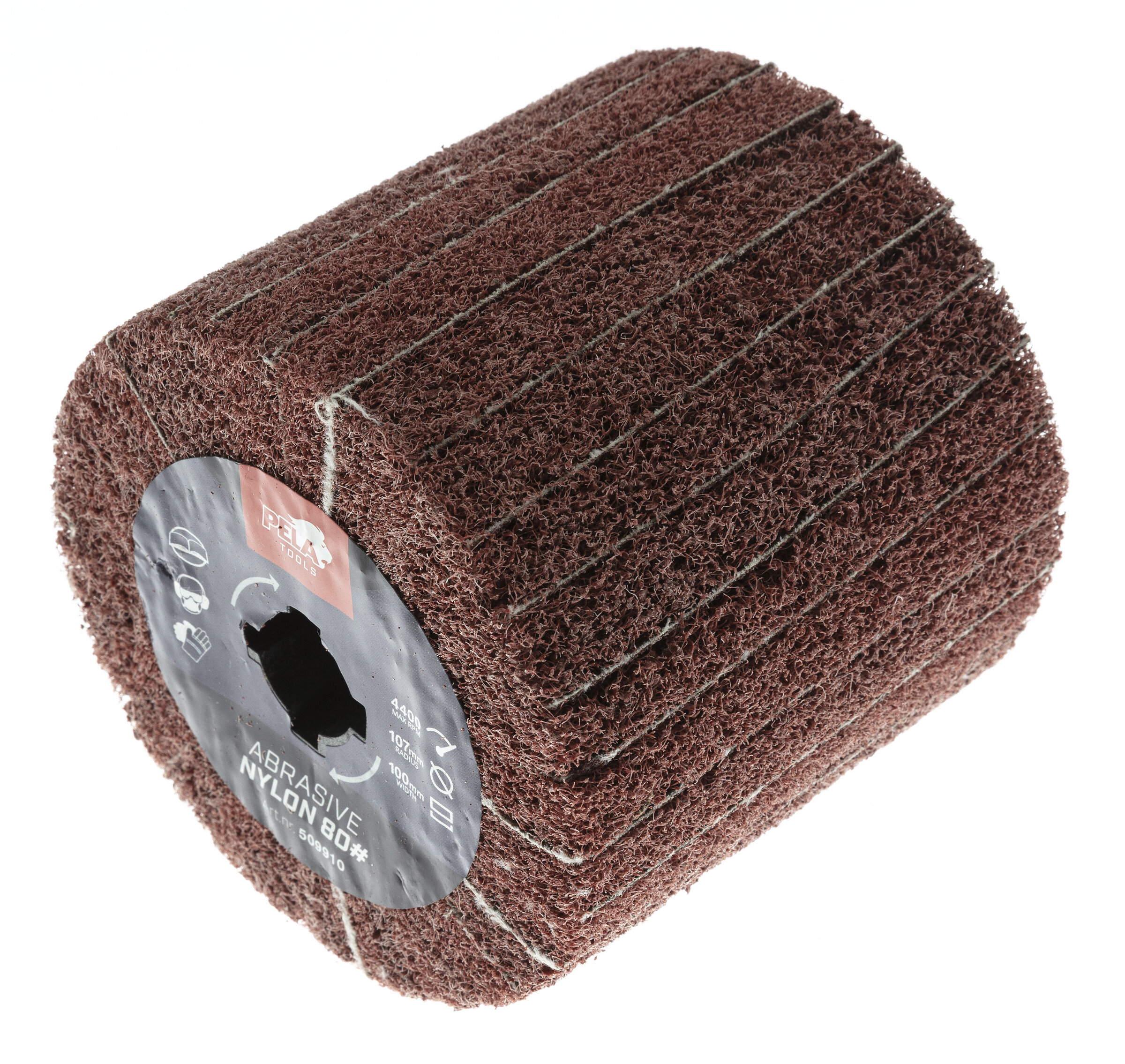 Slipnylontrumma med slipduk till 509658, Ø100x100 mm