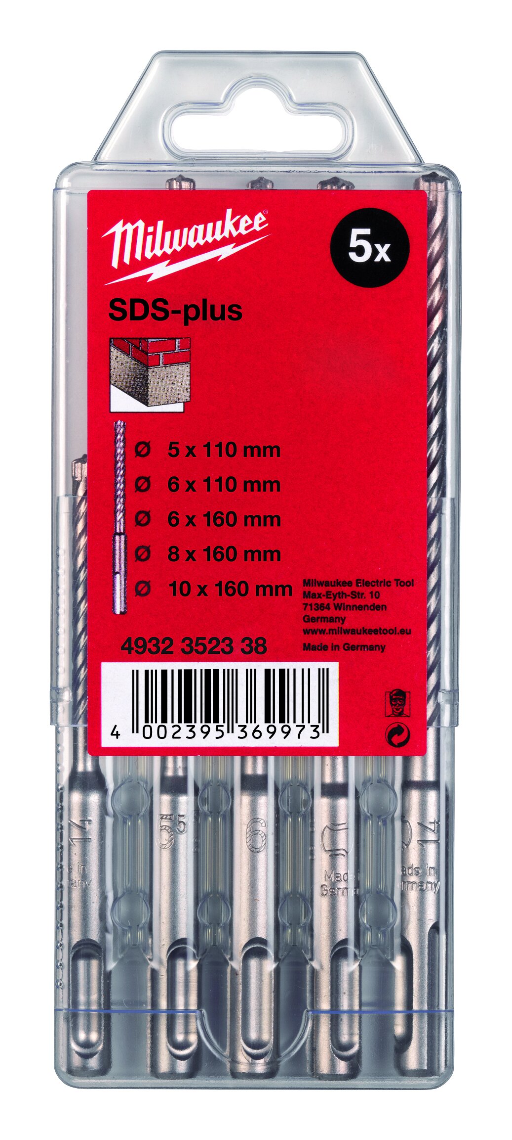 Hammarborrset SDS+ M2, 5-Pack
