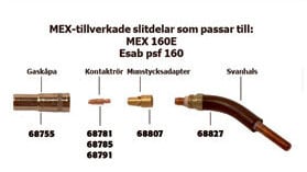 Svetspistol till ESAB PSF250, 4,5 m